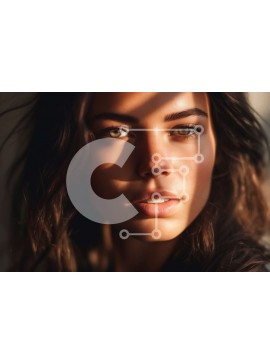 Intra Συλλεκτικό Ξύλινο Παζλ Plywood  4mm - Πορτρέτο μιας όμορφης νεαρής γυναίκας με σοβαρή έκφραση Σε Ξύλινο Κουτί - Διαστάσεις Puzzle: 10x10 cm – 25 κομμάτια