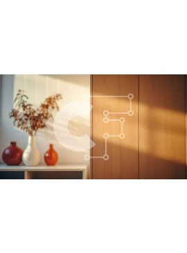 Intra Συλλεκτικό Ξύλινο Παζλ Plywood  4mm - Όμορφο βάζο λουλουδιών στο ράφι μπροστά από το παράθυρο Σε Ξύλινο Κουτί - Διαστάσεις Puzzle: 10x10 cm – 25 κομμάτια