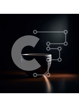 Σετ των 2 Intra Συλλεκτικό Ξύλινο Παζλ Plywood  4mm - Ζεστή και φιλόξενη εικόνα ενός μαύρου φλιτζάνι καφέ σε ένα ξύλινο τραπέζι Σε Ξύλινο Κουτί - Διαστάσεις: 10x10 cm – 25 κομμάτια