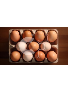 Σετ των 2 Intra Συλλεκτικό Ξύλινο Παζλ Plywood  4mm - Κουτί με καφέ αυγά Σε Ξύλινο Κουτί - Διαστάσεις: 10x10 cm – 25 κομμάτια