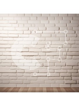 Intra Συλλεκτικό Ξύλινο Παζλ Plywood  4mm - Κομψός λευκός τοίχος από τούβλα με ξύλινο πάτωμα - Εικόνα εσωτερικού σχεδιασμού Σε Ξύλινο Κουτί - Διαστάσεις Puzzle: 10x10 cm – 25 κομμάτια