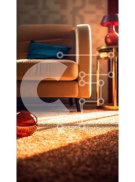 Intra Συλλεκτικό Ξύλινο Παζλ Plywood  4mm - Άνετο σαλόνι με καναπέ, τραπεζάκι και φωτιστικό στο πάτωμα Σε Ξύλινο Κουτί - Διαστάσεις Puzzle: 10x10 cm – 25 κομμάτια