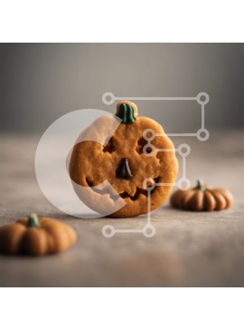 Σετ των 2 Intra Συλλεκτικό Ξύλινο Παζλ Plywood  4mm - Μπισκότο σε σχήμα κολοκύθας με μικρότερες κολοκύθες Σε Ξύλινο Κουτί - Διαστάσεις: 10x10 cm – 25 κομμάτια