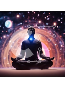 Intra Συλλεκτικό Ξύλινο Παζλ Plywood  4mm - Φιγούρα διαλογισμού σε κοσμικό φόντο Σε Ξύλινο Κουτί - Διαστάσεις Puzzle: 10x10 cm – 25 κομμάτια