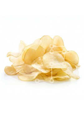 Σετ των 2 Intra Συλλεκτικό Ξύλινο Παζλ Plywood  4mm - Σωρός από πατατάκια σε λευκό φόντο Σε Ξύλινο Κουτί - Διαστάσεις: 10x10 cm – 25 κομμάτια