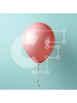 Intra Συλλεκτικό Ξύλινο Παζλ Plywood  4mm - Κόκκινο μπαλόνι που επιπλέει στον αέρα Σε Ξύλινο Κουτί - Διαστάσεις Puzzle: 10x10 cm – 25 κομμάτια