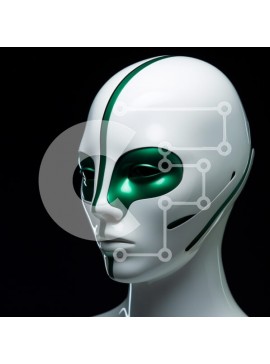 Σετ των 2 Intra Συλλεκτικό Ξύλινο Παζλ Plywood  4mm - Μανεκέν με λευκό πρόσωπο και πράσινες ρίγες Σε Ξύλινο Κουτί - Διαστάσεις: 10x10 cm – 25 κομμάτια