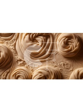 Σετ των 2 Intra Συλλεκτικό Ξύλινο Παζλ Plywood  4mm - Οπτικά ελκυστικό κέικ με στροβιλιζόμενο σχέδιο παγώματος Σε Ξύλινο Κουτί - Διαστάσεις: 10x10 cm – 25 κομμάτια