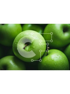 Σετ των 2 Intra Συλλεκτικό Ξύλινο Παζλ Plywood  4mm - Φρέσκα πράσινα μήλα στοιβάζονται μαζί Σε Ξύλινο Κουτί - Διαστάσεις: 10x10 cm – 25 κομμάτια