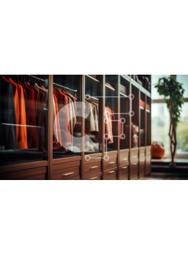 Intra Συλλεκτικό Ξύλινο Παζλ Plywood  4mm - Ντουλάπα με ξύλινα ράφια και γυάλινες πόρτες Σε Ξύλινο Κουτί - Διαστάσεις Puzzle: 10x10 cm – 25 κομμάτια