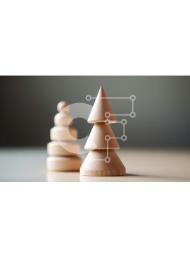 Intra Συλλεκτικό Ξύλινο Παζλ Plywood  4mm - Ξύλινη στοίβα πυραμίδας Σε Ξύλινο Κουτί - Διαστάσεις Puzzle: 10x10 cm – 25 κομμάτια