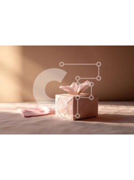 Intra Συλλεκτικό Ξύλινο Παζλ Plywood  4mm - Ρόδινο κιβώτιο ιστών με το λουλούδι στο κρεβάτι Στοκ Φωτογραφία Σε Ξύλινο Κουτί - Διαστάσεις Puzzle: 10x10 cm – 25 κομμάτια