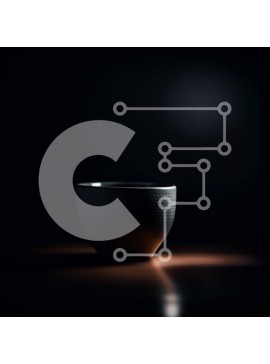 Intra Συλλεκτικό Ξύλινο Παζλ Plywood  4mm - Μινιμαλιστική φωτογραφία ενός μαύρου κυπέλλου σε μια σκοτεινή επιφάνεια Σε Ξύλινο Κουτί - Διαστάσεις Puzzle: 10x10 cm – 25 κομμάτια