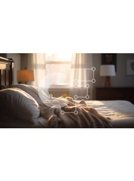 Intra Συλλεκτικό Ξύλινο Παζλ Plywood  4mm - Άνετο κρεβάτι με φόντο ηλιόλουστο παράθυρο Σε Ξύλινο Κουτί - Διαστάσεις Puzzle: 10x10 cm – 25 κομμάτια