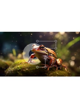 Intra Συλλεκτικό Ξύλινο Παζλ Plywood  4mm - Όμορφη εικόνα ενός δεντροβάτραχου με κόκκινα μάτια στο φυσικό του περιβάλλον Σε Ξύλινο Κουτί - Διαστάσεις: 10x10 cm – 25 κομμάτια