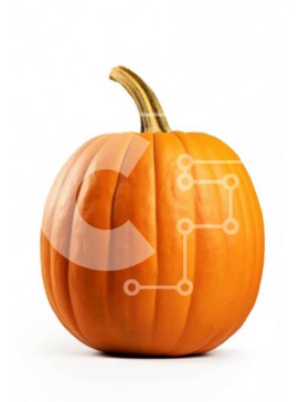 Σετ των 2 Intra Συλλεκτικό Ξύλινο Παζλ Plywood  4mm - Όμορφη εικόνα κολοκύθας Σε Ξύλινο Κουτί - Διαστάσεις: 10x10 cm – 25 κομμάτια