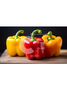 Σετ των 2 Intra Συλλεκτικό Ξύλινο Παζλ Plywood  4mm - Πολύχρωμες πιπεριές σε ξύλινο ξύλο κοπής Σε Ξύλινο Κουτί - Διαστάσεις: 10x10 cm – 25 κομμάτια