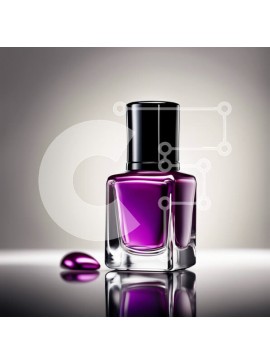 Σετ των 2 Intra Συλλεκτικό Ξύλινο Παζλ Plywood  4mm - Κομψό και μοντέρνο μωβ μπουκάλι βερνίκι νυχιών Passion Σε Ξύλινο Κουτί - Διαστάσεις: 10x10 cm – 25 κομμάτια