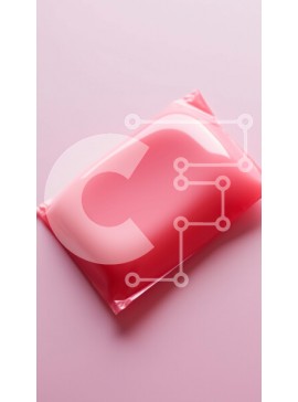 Intra Συλλεκτικό Ξύλινο Παζλ Plywood  4mm - Κόκκινο υγρό σε πλαστική σακούλα σε ροζ επιφάνεια Σε Ξύλινο Κουτί - Διαστάσεις Puzzle: 10x10 cm – 25 κομμάτια