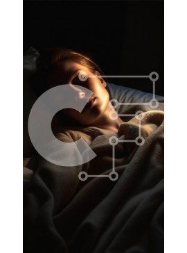 Intra Συλλεκτικό Ξύλινο Παζλ Plywood  4mm - Άνετη εικόνα γυναίκας ξαπλωμένη στο κρεβάτι με κουβέρτα και σγουρά μαλλιά Σε Ξύλινο Κουτί - Διαστάσεις Puzzle: 10x10 cm – 25 κομμάτια