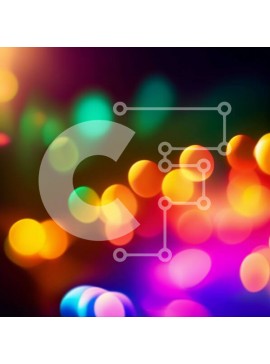 Intra Συλλεκτικό Ξύλινο Παζλ Plywood  4mm - Δονούμενο θολό φόντο με έντονα φώτα Σε Ξύλινο Κουτί - Διαστάσεις Puzzle: 10x10 cm – 25 κομμάτια