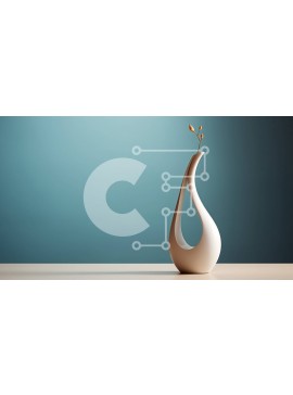 Intra Συλλεκτικό Ξύλινο Παζλ Plywood  4mm - Λευκό βάζο με μονό λουλούδι σε ξύλινο τραπέζι Σε Ξύλινο Κουτί - Διαστάσεις Puzzle: 10x10 cm – 25 κομμάτια