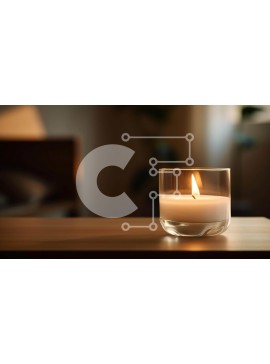 Intra Συλλεκτικό Ξύλινο Παζλ Plywood  4mm - Κερί περιβάλλοντος σε ξύλινο τραπέζι Σε Ξύλινο Κουτί - Διαστάσεις Puzzle: 10x10 cm – 25 κομμάτια