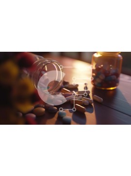 Intra Συλλεκτικό Ξύλινο Παζλ Plywood  4mm - Γυάλινο βάζο με χάπια και λουλούδια Σε Ξύλινο Κουτί - Διαστάσεις Puzzle: 10x10 cm – 25 κομμάτια