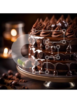 Σετ των 2 Intra Συλλεκτικό Ξύλινο Παζλ Plywood  4mm - Παρακμιακό κέικ σοκολάτας με πλούσιο πάγωμα σοκολάτας Σε Ξύλινο Κουτί - Διαστάσεις: 10x10 cm – 25 κομμάτια