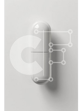 Intra Συλλεκτικό Ξύλινο Παζλ Plywood  4mm - Συμπαγές λευκό χάπι σε λευκή επιφάνεια Σε Ξύλινο Κουτί - Διαστάσεις Puzzle: 10x10 cm – 25 κομμάτια