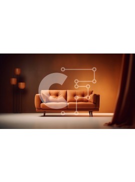 Intra Συλλεκτικό Ξύλινο Παζλ Plywood  4mm - Καφέ δερμάτινος καναπές σε δωμάτιο με χαμηλό φωτισμό Σε Ξύλινο Κουτί - Διαστάσεις Puzzle: 10x10 cm – 25 κομμάτια