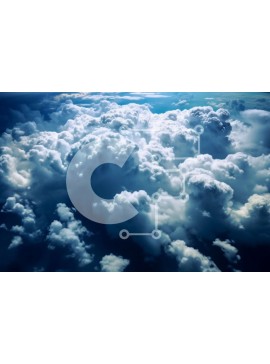 Intra Συλλεκτικό Ξύλινο Παζλ Plywood  4mm - Όμορφη εικόνα ενός συννεφιασμένου ουρανού με χνουδωτά λευκά σύννεφα Σε Ξύλινο Κουτί - Διαστάσεις Puzzle: 10x10 cm – 25 κομμάτια