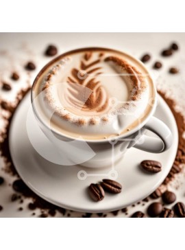 Σετ των 2 Intra Συλλεκτικό Ξύλινο Παζλ Plywood  4mm - Νόστιμο φλιτζάνι καφέ με όμορφη καρδιά Latte Art Σε Ξύλινο Κουτί - Διαστάσεις: 10x10 cm – 25 κομμάτια