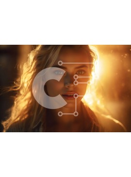 Intra Συλλεκτικό Ξύλινο Παζλ Plywood  4mm - Όμορφη φωτογραφία μιας χαλαρής γυναίκας που κοιτάζει στην απόσταση Σε Ξύλινο Κουτί - Διαστάσεις Puzzle: 10x10 cm – 25 κομμάτια