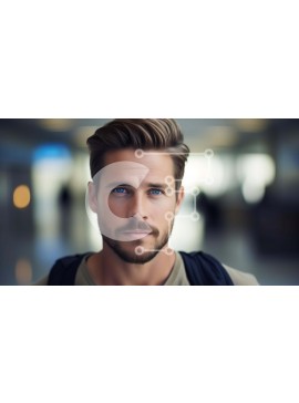 Intra Συλλεκτικό Ξύλινο Παζλ Plywood  4mm - Νεαρός άνδρας με σακίδιο σε αεροδρόμιο ή σιδηροδρομικό σταθμό Σε Ξύλινο Κουτί - Διαστάσεις Puzzle: 10x10 cm – 25 κομμάτια