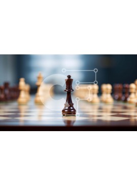 Intra Συλλεκτικό Ξύλινο Παζλ Plywood  4mm - Σκακιέρα με βασιλιά και διάφορα κομμάτια Σε Ξύλινο Κουτί - Διαστάσεις Puzzle: 10x10 cm – 25 κομμάτια