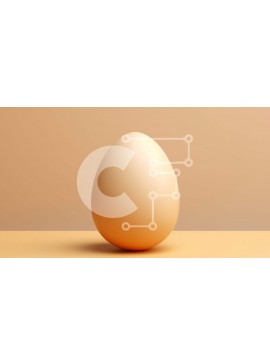 Intra Συλλεκτικό Ξύλινο Παζλ Plywood  4mm - Λευκό αυγό σε μπεζ επιφάνεια Σε Ξύλινο Κουτί - Διαστάσεις Puzzle: 10x10 cm – 25 κομμάτια