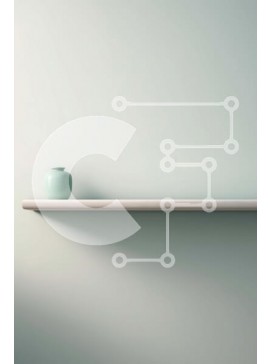 Intra Συλλεκτικό Ξύλινο Παζλ Plywood  4mm - Μινιμαλιστικό λευκό ράφι με πράσινο βάζο Σε Ξύλινο Κουτί - Διαστάσεις Puzzle: 10x10 cm – 25 κομμάτια