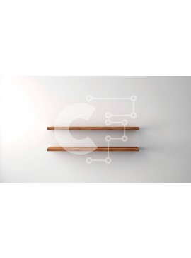 Intra Συλλεκτικό Ξύλινο Παζλ Plywood  4mm - Μινιμαλιστικά ξύλινα ράφια σε λευκό τοίχο Σε Ξύλινο Κουτί - Διαστάσεις Puzzle: 10x10 cm – 25 κομμάτια