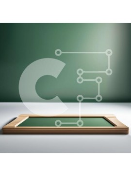 Intra Συλλεκτικό Ξύλινο Παζλ Plywood  4mm - Πράσινος πίνακας κιμωλίας στο ξύλινο γραφείο Σε Ξύλινο Κουτί - Διαστάσεις Puzzle: 10x10 cm – 25 κομμάτια