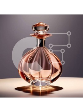 Σετ των 2 Intra Συλλεκτικό Ξύλινο Παζλ Plywood  4mm - Κομψό και μοντέρνο ροζ μπουκάλι αρώματος σε ένα φυσικό ξύλινο τραπέζι Σε Ξύλινο Κουτί - Διαστάσεις: 10x10 cm – 25 κομμάτια