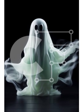 Intra Συλλεκτικό Ξύλινο Παζλ Plywood  4mm - Πλωτό ειδώλιο φαντασμάτων για αποκριάτικες διακοσμήσεις Σε Ξύλινο Κουτί - Διαστάσεις Puzzle: 10x10 cm – 25 κομμάτια