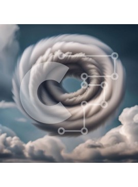 Intra Συλλεκτικό Ξύλινο Παζλ Plywood  4mm - Σαγηνευτική εικόνα με στροβιλιζόμενα σύννεφα στον ουρανό Σε Ξύλινο Κουτί - Διαστάσεις: 10x10 cm – 25 κομμάτια