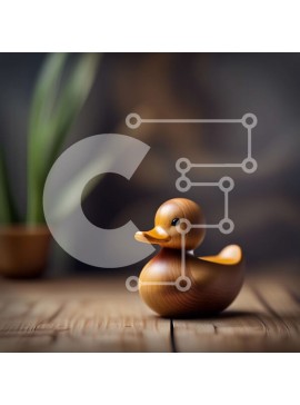 Intra Συλλεκτικό Ξύλινο Παζλ Plywood  4mm - Αξιολάτρευτο ξύλινο ειδώλιο πάπιας στην οθόνη Σε Ξύλινο Κουτί - Διαστάσεις: 10x10 cm – 25 κομμάτια