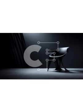 Intra Συλλεκτικό Ξύλινο Παζλ Plywood  4mm - Κομψή μαύρη καρέκλα στο σκοτεινό δωμάτιο Σε Ξύλινο Κουτί - Διαστάσεις Puzzle: 10x10 cm – 25 κομμάτια