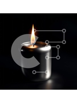 Intra Συλλεκτικό Ξύλινο Παζλ Plywood  4mm - Όμορφη εικόνα ενός αναμμένου κεριού σε μαύρο φόντο Σε Ξύλινο Κουτί - Διαστάσεις Puzzle: 10x10 cm – 25 κομμάτια