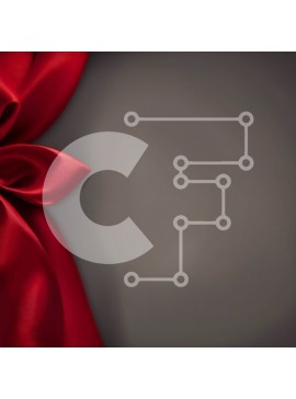 Σετ των 2 Intra Συλλεκτικό Ξύλινο Παζλ Plywood  4mm - Εκπληκτική εικόνα ενός τόξου με κόκκινη κορδέλα σε σκούρο φόντο Σε Ξύλινο Κουτί - Διαστάσεις: 10x10 cm – 25 κομμάτια