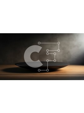 Intra Συλλεκτικό Ξύλινο Παζλ Plywood  4mm - Τραπεζάκι σαλονιού μαύρο με στρογγυλή επιφάνεια σε ξύλινο πάτωμα Σε Ξύλινο Κουτί - Διαστάσεις Puzzle: 10x10 cm – 25 κομμάτια