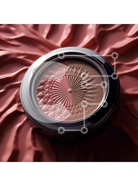 Σετ των 2 Intra Συλλεκτικό Ξύλινο Παζλ Plywood  4mm - Φυσική και λαμπερή ομορφιά: Κοντινό πλάνο γυναικείου προσώπου με ροζ ρουζ και γκλίτερ σκιά ματιών Σε Ξύλινο Κουτί - Διαστάσεις: 10x10 cm – 25 κομμάτια