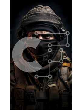 Intra Συλλεκτικό Ξύλινο Παζλ Plywood  4mm - Εικόνα ενός ατόμου που φοράει μάσκα και γυαλιά Σε Ξύλινο Κουτί - Διαστάσεις Puzzle: 10x10 cm – 25 κομμάτια